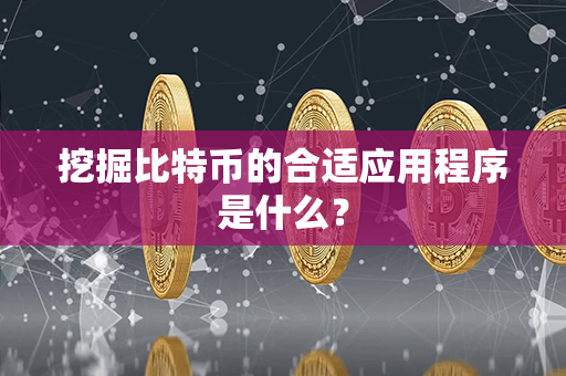 挖掘比特币的合适应用程序是什么？